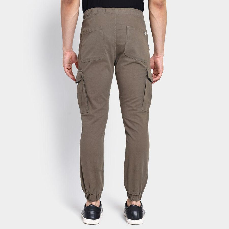 Men's Slim Fit Casual Trousers , Olive, large image number null